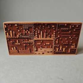 Spitfire Labs NY Nes Controller Wooden Laser Engraved Super Mario Bros 2. +stand