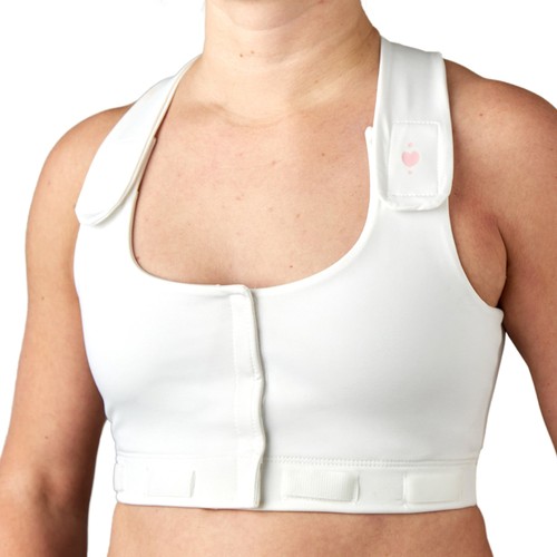 heart&core Larissa Bra Post-Surgery Bra Drainage Bulb and Storage White 2XL - Picture 2 of 9