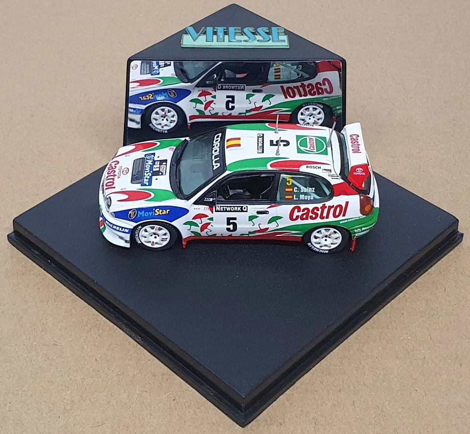 Vitesse 1/43 Scale V98207 - Toyota Corolla WRC #5 GB Rally 1998 Sainz/Moya - Image 4 of 4