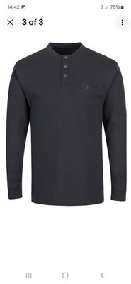 Portwest Bizflame Knit FR Long Sleeve Henley Safety Flame Resistant FR32 Size 