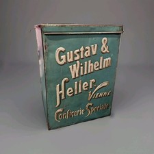 Heller Confiserie Blechdose Antik Alt 1900 Jugendstil Schokolade Cacao Bonbon 