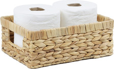 Wicker Baskets, Water Hyacinth Baskets for Organizing, Rattan Woven Basket for S
