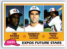 TIM RAINES/ROBERTO RAMOS/BOBBY PATE 1981 Topp...