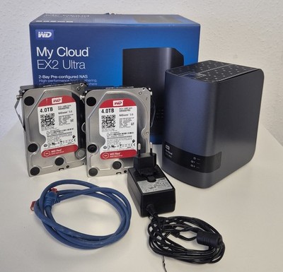 WD My Cloud EX2 Ultra NAS   8 TB (2× 4 TB WD Red)   inkl. OVP & Zubehör