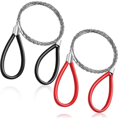 Aramox 49ft Stainless Steel Horn Wire Saw – Hand Rope Saw For Cattle & Sheep, With 2 Handles & Storage Box