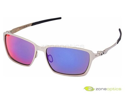 Oakley Tincan Polarized Sunglasses OO4082-08 Satin Chrome/+Red