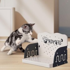 Table surélevée pour Chat, Table à Manger pour Chaton, Stable,