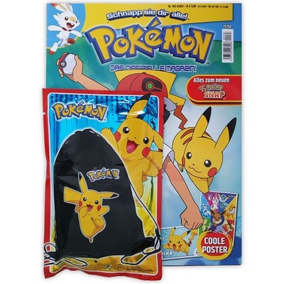 Pokémon Magazin Nr. 163/2021 Comics Poster Rätsel Extra Pikachu Sportbeutel