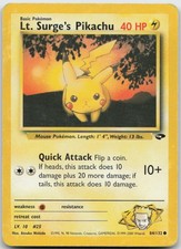 Lt. Surge's Pikachu 84/132 Common Gym Challenge Pokemon TCG MP on eBay