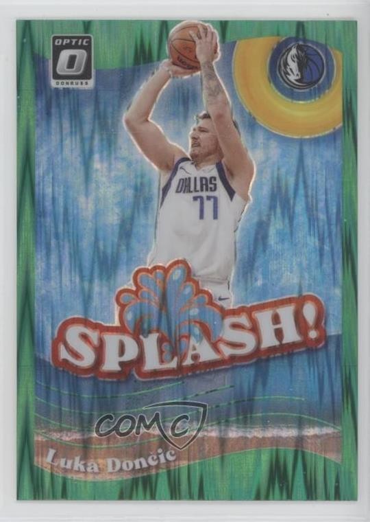 2023 Panini Donruss Optic Splash! Green Shock Prizm Luka Doncic Dončić #5 0g0p