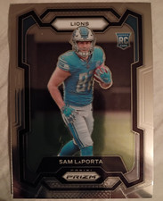 Panini Prizm 2023 Sam LaPorta Detroit Lions #332 Rookie Football Card. rookie card picture