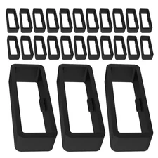 50 Pcs Watch Band Holder Silicone Replacement Strap Retainers 22 mm Black