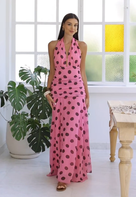 pink long party dresses Feather Embellished Sequin Long Party Dress With Tail 44 main image 1