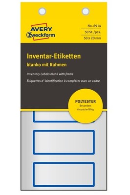 Avery Zweckform Eigentums-Etiketten Inventar-Etiketten Aufkleber Label Schild