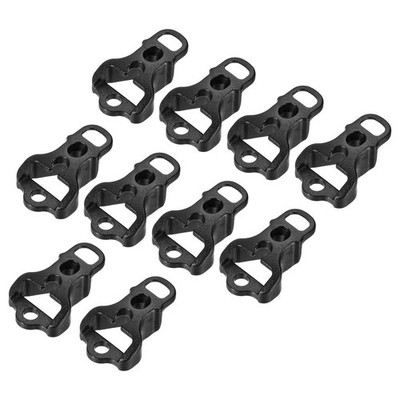Buckle rope curtain, 4mm 3 hole plastic Guyline, black 10pcs