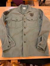 orSlow Utility Fatigue Shirt Size 2 Reverse Sateen Military Made in Japan