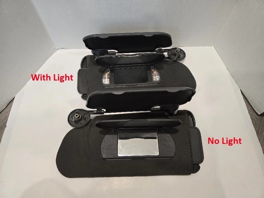 2000-2005 Buick Lesabre par de para-sol esquerdo direito cinza iluminado fabricante de equipamento original A100 - Imagem 3 de 4