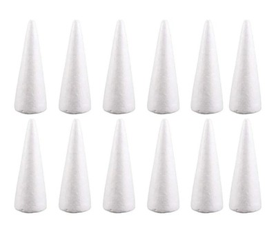 12 Stück Schaumstoff Zapfen zum Basteln Dekore Weihnachtsbaum Styropor Zapfen für Party