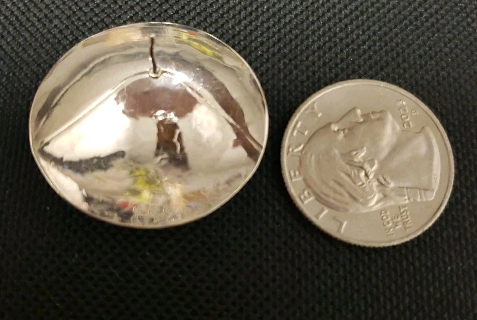 PENDIENTES DISCO PLATA ESTERLINA 👋 MARTILLADOS A MANO 🔨. Foto 3 de 4