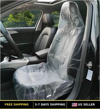 50 Pack Clear Disposable Car Seat Covers For Front Seats - Vehicle Protection