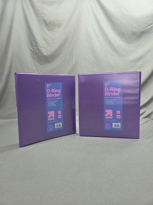  Up&up 1'' 3 Ring Binder Pink D Rings Lot Of 2  220 Sheet Capacity