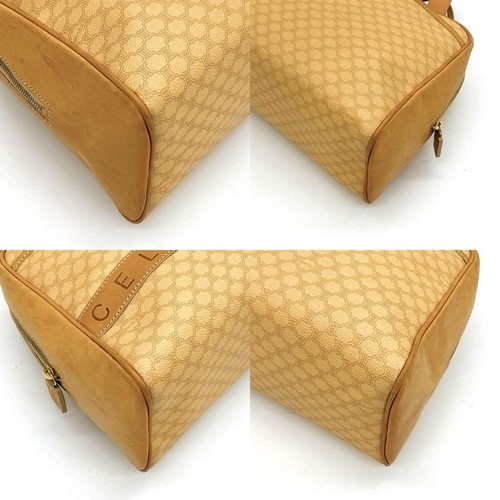 CELINE handbag, macadam pattern, beige, PVC, gold hardware, women's i14424 - Picture 7 of 9