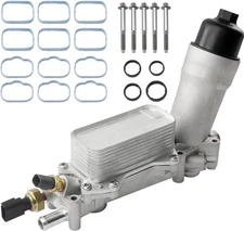 926-959 Upgrade Aluminum Engine Oil Cooler Oil Filter Housing for 2011-2016 Jeep