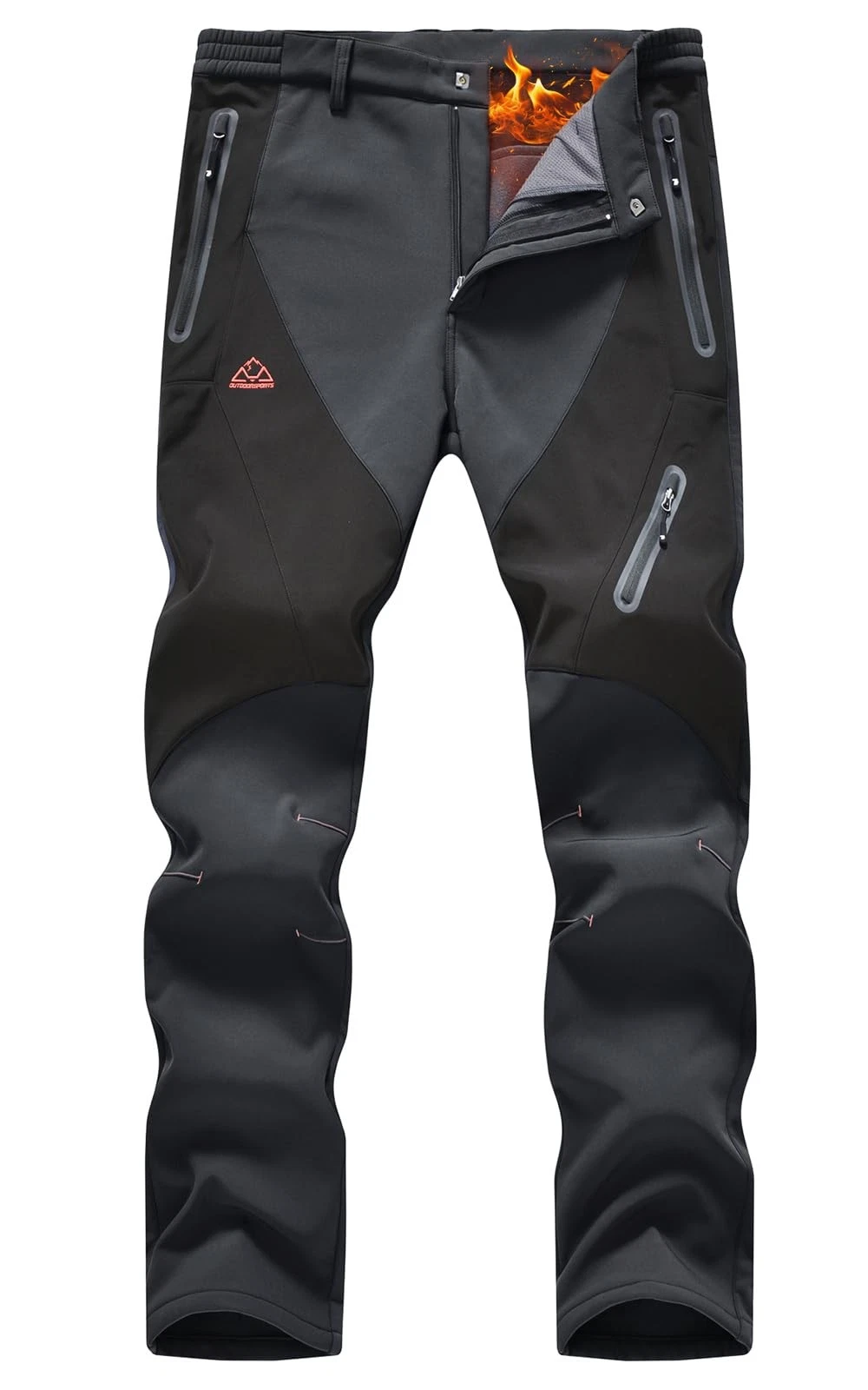 Men's Snow Pants Waterproof Insulated Outdoor Fleece Ski Hiking Winter Pants,...