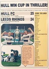 Hull FC 25 Leeds Rhinos 24 - 2005 Challenge Cup final - souvenir print