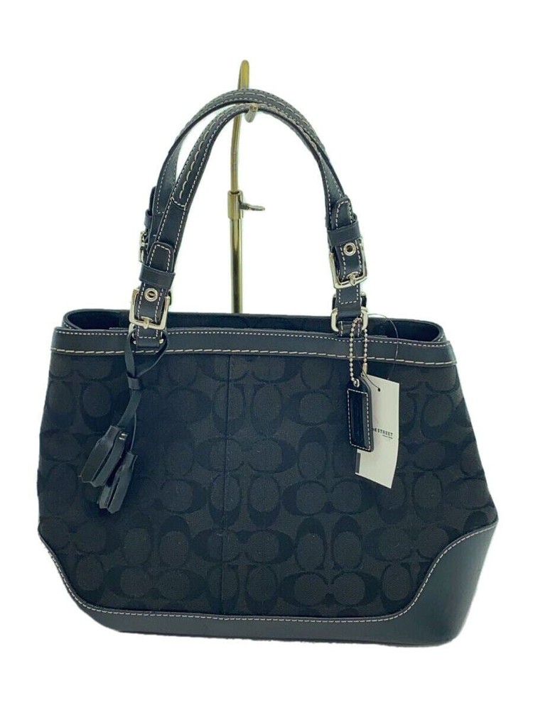 COACH Small Carryall Signature Black Canvas BLK All-over