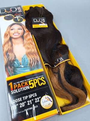Loose Tips #LT4/2730 Browm Mix 19''-22'' 5pc Batik Duo Synthetic Hair Extensions