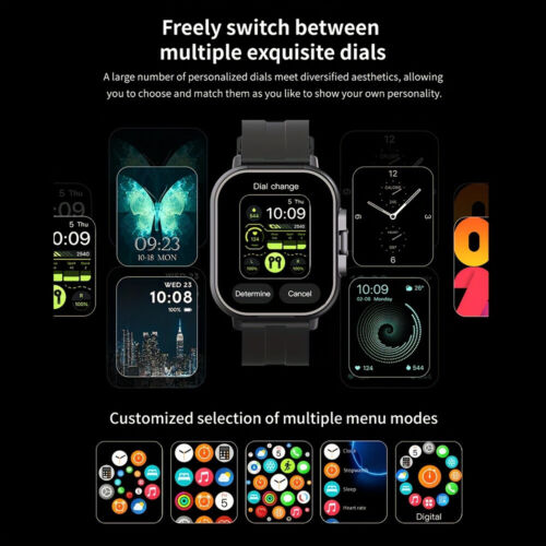 Smartwatch mit Ohrhörern Herren Smartwatch 2 in 1 Wireless Headset für iOS Android - Bild 4 von 14