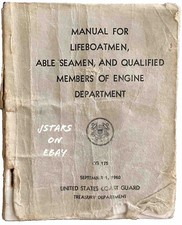 1960 UNITED STATES COAST GUARD MANUAL FOR LIFEBOATMEN ABLE SEAMEN CG 175 VINTAGE