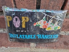   Pop Inflatable Vinyl Blow Up Hangers Flower Power  Set Of 3  NEW-Never Used  VTG 
