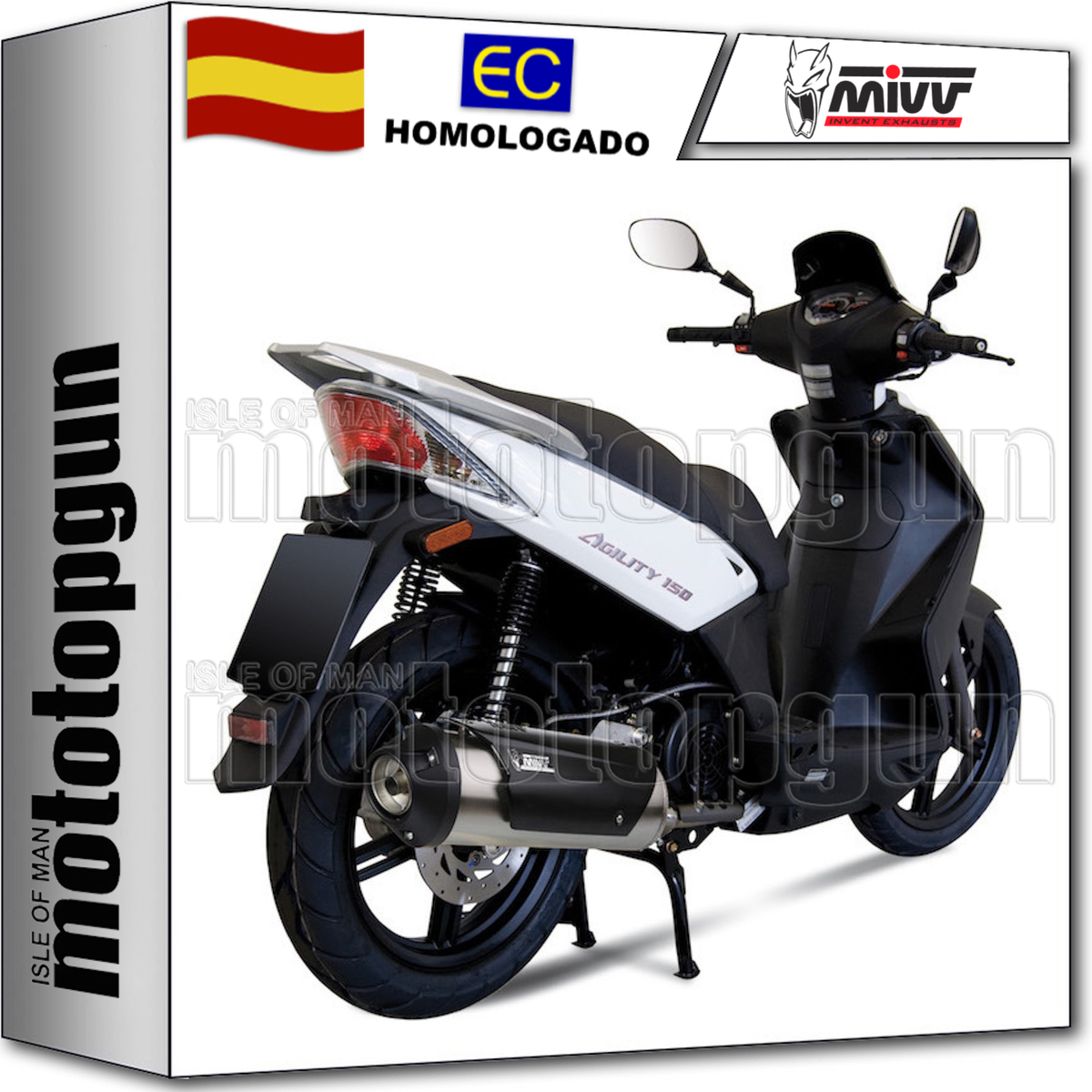2022 Kymco 125 Agility 2009 MIVV TUBO DE ESCAPE COMPLETO HOM URBAN
