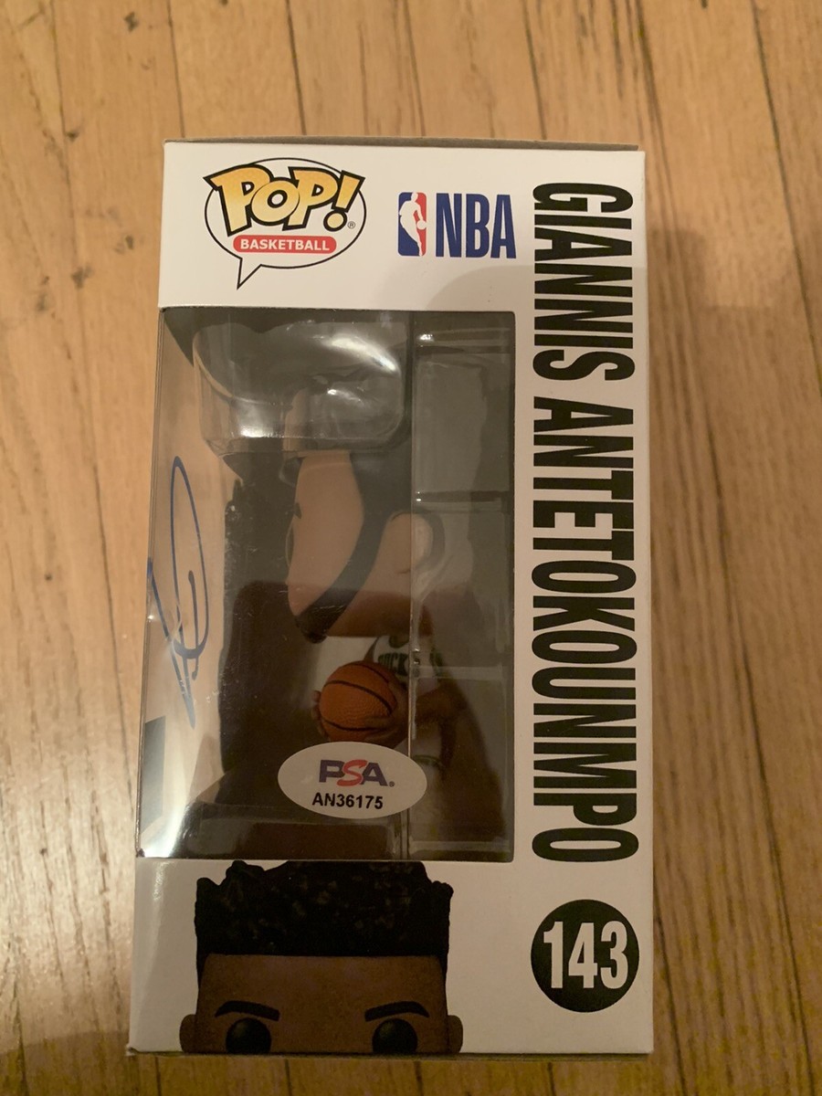 Giannis Antetokounmpo Signed Autographed Funko Pop #143 PSA/DNA