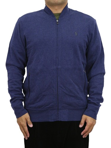 Polo Ralph Lauren Solid Full Zip Cotton Blend Jersey Sweatshirt Jacket with Pony - Picture 2 of 11