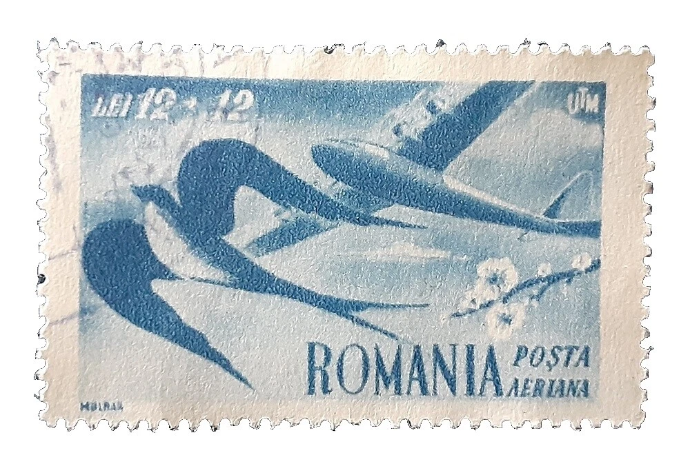 Estampillas de aviación utilizado rumano