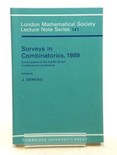 SURVEYS IN COMBINATORICS, 1989 - Siemons, J