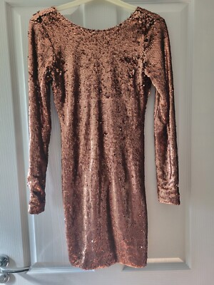 motel rocks gold sequin dress Yakanta Mini Dress in Sequin Knit Gold
