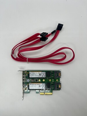 Startech PEXM2SAT32N1 3-port M.2 SSD Adapter Card w/ 2X 480GB Micron SSDs