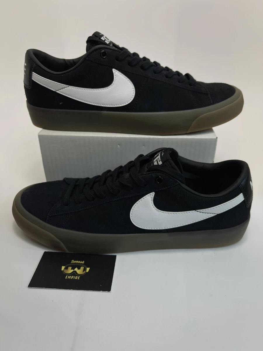 SB Zoom Blazer Low Pro GT Black/White Gum Bottom Soles Mens Size 9.5 US Men | eBay