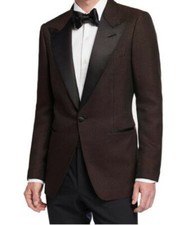 Dark Red Nailhead Men Suit Jacket  Black Pants,Custom Made Mens Wedding Tuxedo