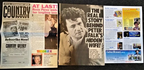 Peter Falk magazine clippings - Columbo