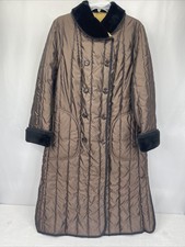Vtg White Bear Of St. Paul Bronze Brown Faux Fur Long Puffer Coat Sz 12 New