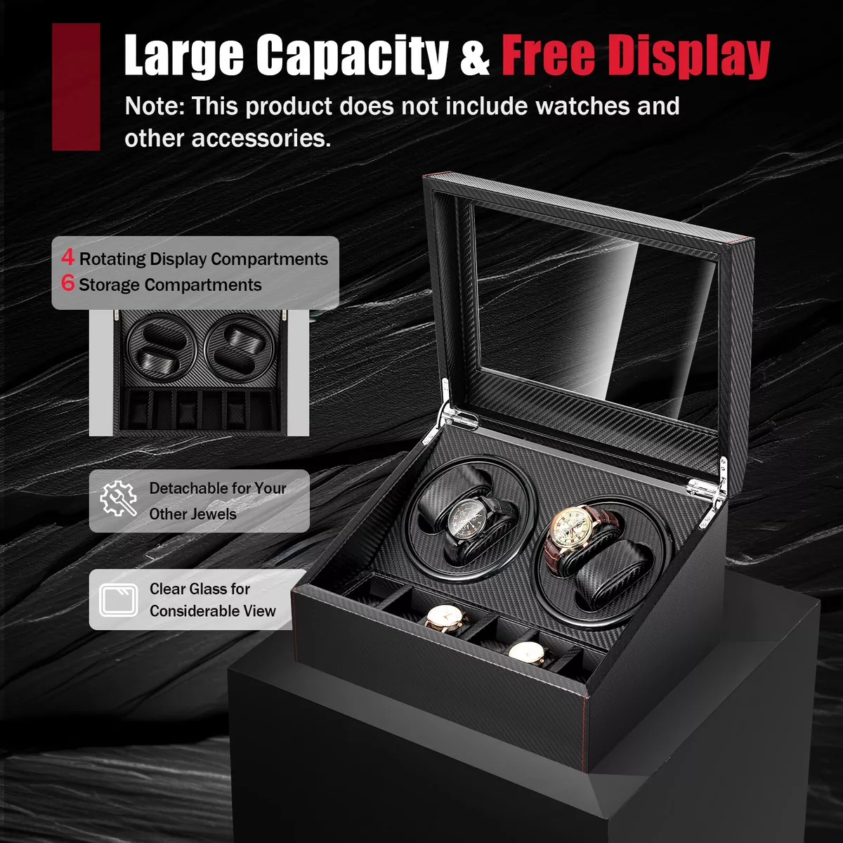 Automatic rotating watch box new arrivals