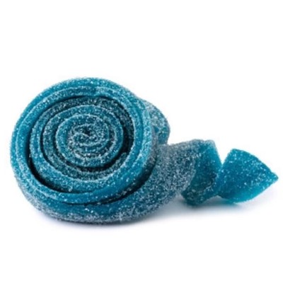 Rolled Berry Blue Sour Belt   Chewy Blueberry Candy Strips, Sour Candy Treats