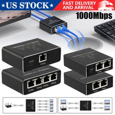 1000Mbps Ethernet Splitter Adapter RJ45 Cable LAN Network Internet 1 IN 4 Out 