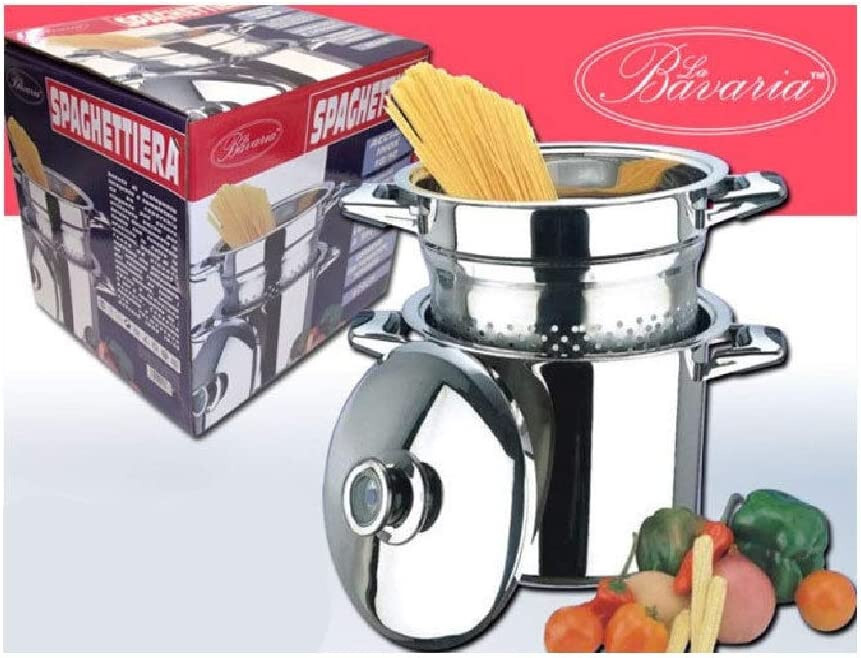 La Spaghettiera Bavaria 3 Pezzi | Set Pasta Veloce e Sicura Inox