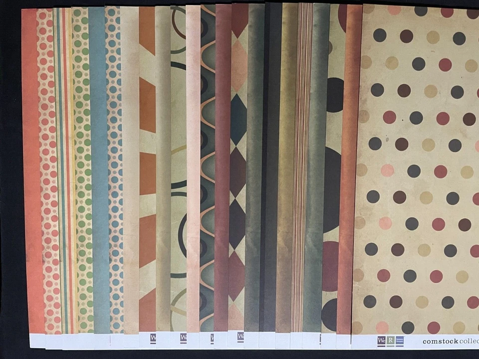 WE R MEMORY KEEPERS "COMSTOCK" 12X12 DS HEAVY PAPERS